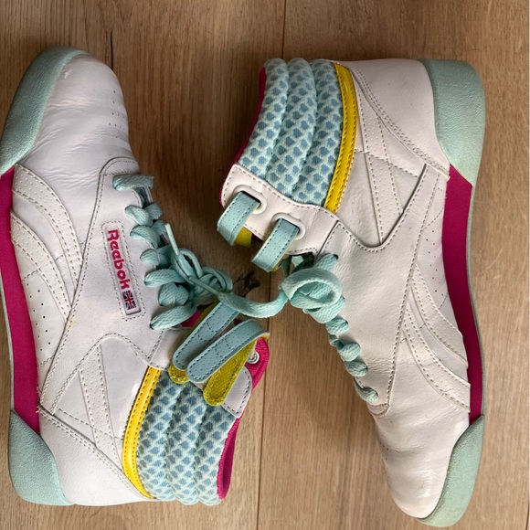 Reebok Freestyle FS Hi Top Strap Barbie style 90’s size Junior’s 5.5 • Women’s 7 - Picture 7 of 14
